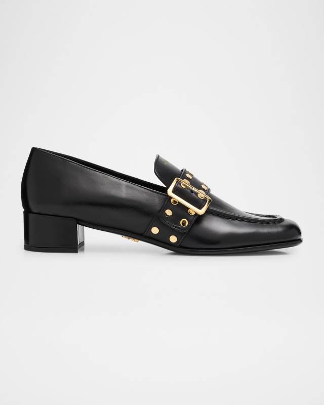 Studded Spazzolato Fume Modellerie Loafers